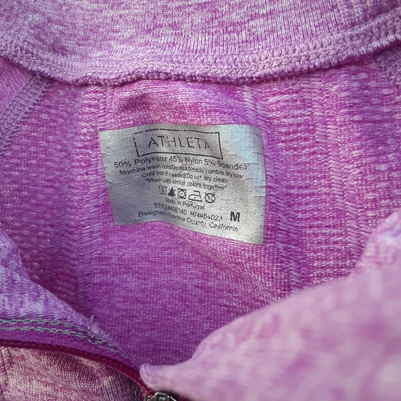 Athleta Activewear Top Long Sleeve Half Zip M - Picture 6 of 8
